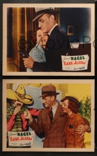 3k565 BANK ALARM 5 LCs 1937 ace sleuth Conrad Nagel foils master crook w/ Eleanor Hunt, rare!