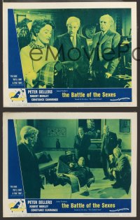 3k683 BATTLE OF THE SEXES 3 LCs 1960 Peter Sellers, Charles Crichton English comedy, cartoon art!