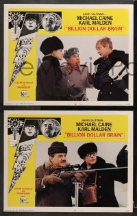 3k061 BILLION DOLLAR BRAIN 8 LCs 1967 Michael Caine, Karl Malden, directed by Ken Russell!