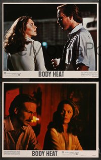 3k610 BODY HEAT 4 LCs 1981 Lawrence Kasdan, great close up of sexy Kathleen Turner & William Hurt!