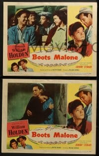 3k068 BOOTS MALONE 8 LCs 1951 William Holden, young horse jockey Johnny Stewart!