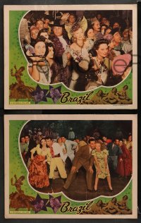 3k612 BRAZIL 4 LCs 1944 great image of Aurora Miranda, musical romance!