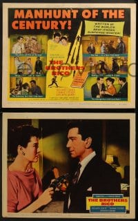 3k077 BROTHERS RICO 8 LCs 1957 Richard Conte, Dianne Foster, Kathryn Grant, Larry Gates!