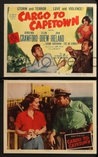 3k090 CARGO TO CAPETOWN 8 LCs 1950 Broderick Crawford, Ellen Drew, John Ireland, love & violence!