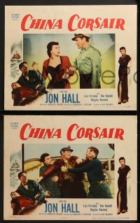 3k099 CHINA CORSAIR 8 LCs 1951 pirate queen Lisa Ferraday stalks racket king Jon Hall!