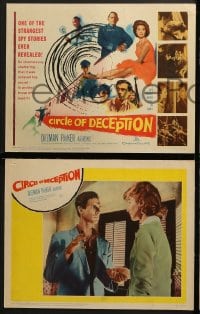 3k103 CIRCLE OF DECEPTION 8 LCs 1960 sexy Suzy Parker, a spy should never fall in love!