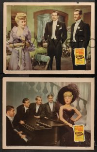 3k690 CONEY ISLAND 3 LCs 1943 pretty showgirl Betty Grable in two, Cesar Romero!