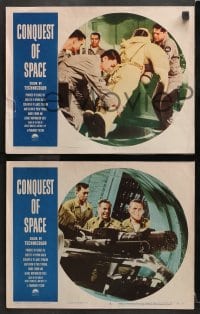 3k691 CONQUEST OF SPACE 3 LCs 1955 George Pal sci-fi, see how it will happen in your lifetime!