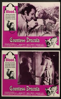 3k113 COUNTESS DRACULA 8 LCs 1972 Hammer, Ingrid Pitt, the more she drinks, the thirstier she gets!