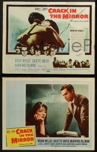 3k115 CRACK IN THE MIRROR 8 LCs 1960 Bradford Dillman, Juliette Greco, directed by Richard Fleischer