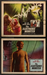 3k148 ELECTRONIC MONSTER 8 LCs 1960 Rod Cameron, w/cool tc art of sexy girl shocked by electricity!