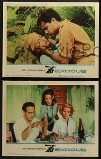 3k153 EXODUS 8 LCs 1961 Otto Preminger, Paul Newman, Eva Marie Saint, Sal Mineo, Jill Haworth!