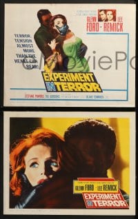 3k155 EXPERIMENT IN TERROR 8 LCs 1962 Glenn Ford, Lee Remick, more tension than the heart can bear!