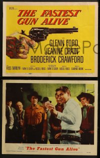 3k157 FASTEST GUN ALIVE 8 LCs 1956 Glenn Ford, Jeanne Crain, Broderick Crawford, cool TC!