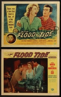 3k166 FLOOD TIDE 8 LCs 1958 George Nader, their love lived in fear of a boy with a twisted hate!