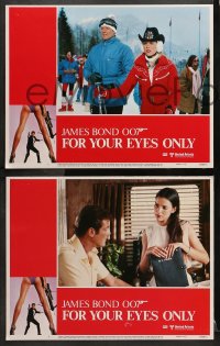 3k171 FOR YOUR EYES ONLY 8 LCs 1981 Roger Moore as James Bond 007, Lynn-Holly Johnson!
