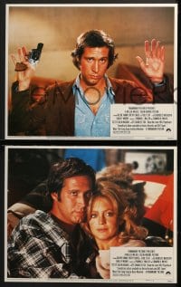 3k175 FOUL PLAY 8 LCs 1978 Goldie Hawn & Chevy Chase, Dudley Moore, screwball comedy!