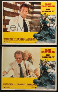 3k185 GAUNTLET 8 LCs 1977 Clint Eastwood & Sondra Locke, border art by Frank Frazetta!