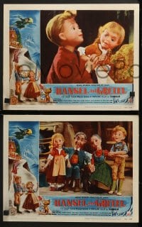 3k193 HANSEL & GRETEL 8 LCs 1954 classic fantasy tale acted out by cool Kinemin puppets!