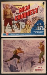 3k628 HIGH CONQUEST 4 LCs 1947 pretty Anna Lee in mountaineering adventure with Gilbert Roland!