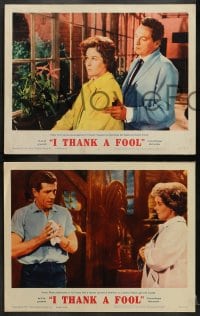 3k541 I THANK A FOOL 6 LCs 1962 Susan Hayward would kill for love, Peter Finch may be the fool!