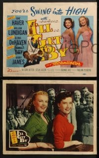 3k224 I'LL GET BY 8 LCs 1950 prettiest June Haver & Gloria DeHaven, William Lundigan, Harry James!