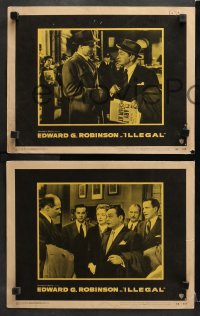 3k708 ILLEGAL 3 LCs 1955 great images of Edward G. Robinson, Nina Foch!