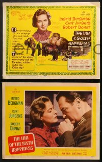 3k228 INN OF THE SIXTH HAPPINESS 8 LCs 1959 pretty Ingrid Bergman, Curt Jurgens & Robert Donat