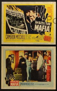 3k230 INSIDE THE MAFIA 8 LCs 1959 Cameron Mitchell vs gangdom, Robert Strauss!