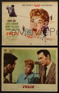 3k244 JULIE 8 LCs 1956 what happened to Doris Day on her honeymoon with Louis Jourdan?