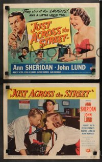 3k246 JUST ACROSS THE STREET 8 LCs 1952 sexy Ann Sheridan did it for laughs & a little lovin!