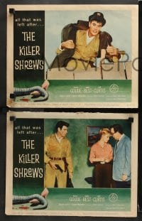 3k636 KILLER SHREWS 4 LCs 1959 Ingrid Goude, James Best, Ray Kellogg sci-fi, great border art!