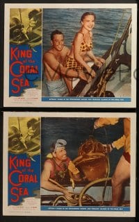 3k252 KING OF THE CORAL SEA 8 LCs 1956 scuba divers Chips Rafferty & Ilma Adey in Australia!