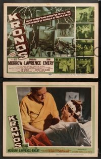 3k254 KRONOS 8 LCs 1957 Jeff Morrow, Barbara Lawrence, world-destroying monster!