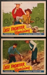 3k712 LAST FRONTIER UPRISING 3 LCs 1947 singing cowboy Monte Hale & pretty Adrian Booth!