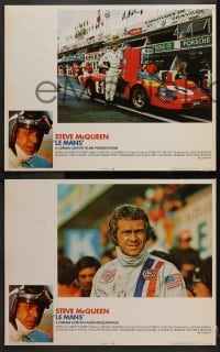 3k265 LE MANS 8 LCs 1971 great images of race car driver Steve McQueen, complete set!