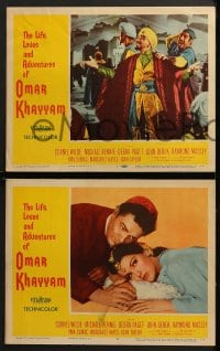 3k268 LIFE, LOVES & ADVENTURES OF OMAR KHAYYAM 8 LCs 1957 Cornel Wilde & sexy Debra Paget!