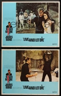 3k714 LIVE & LET DIE 3 West Hemi LCs 1973 Roger Moore as James Bond, sexy Jane Seymour, Yaphet Kotto