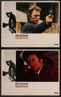 3k279 MAGNUM FORCE 8 LCs 1973 Clint Eastwood as toughest cop Dirty Harry with his huge gun!