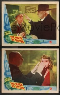 3k580 MASK OF DIIJON 5 LCs 1946 creepy Erich Von Stroheim, pretty Jeanne Bates, William Wright!
