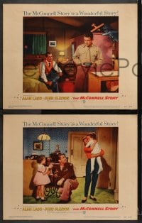 3k721 McCONNELL STORY 3 LCs 1955 wonderful images of Alan Ladd, June Allyson, James Whitmore!