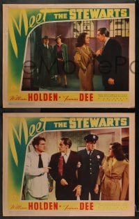 3k722 MEET THE STEWARTS 3 LCs 1942 William Holden & Frances Dee think that in-laws should be outlawed!