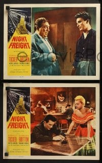 3k313 NIGHT FREIGHT 8 LCs 1955 Forrest Tucker & the bomb-train that terrorized the country!