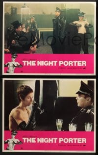 3k314 NIGHT PORTER 8 LCs 1975 Cavani's Il Portiere di notte, Dirk Bogarde, Charlotte Rampling!