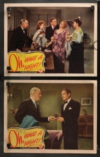 3k652 OH WHAT A NIGHT 4 LCs 1944 Edmund Lowe, Marjorie Rambeau, Alan Dinehart