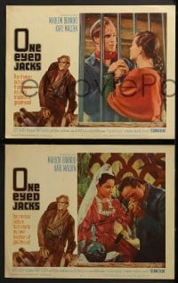 3k653 ONE EYED JACKS 4 LCs 1961 great images of star & director Marlon Brando!