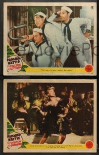3k744 PANAMA HATTIE 3 LCs 1942 sailor Red Skelton & sexy dancer Ann Sothern, w/huge cast image!