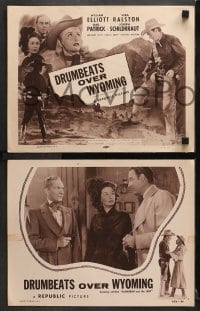 3k658 PLAINSMAN & THE LADY 4 LCs R1954 Wild Bill Elliott & Vera Ralston, Drumbeats Over Wyoming!