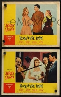 3k363 ROCK-A-BYE BABY 8 LCs 1958 images of wacky Jerry Lewis, Marilyn Maxwell, Connie Stevens!