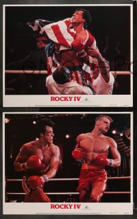 3k006 ROCKY IV 8 LCs 1985 heavyweight champ Sylvester Stallone, Dolph Lundgren, Talia Shire!